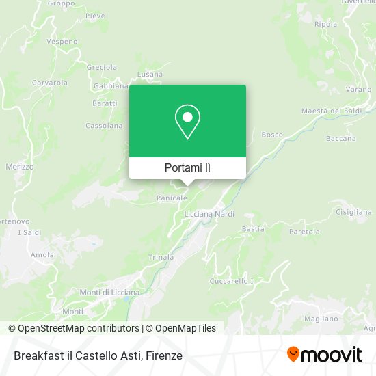 Mappa Breakfast il Castello Asti