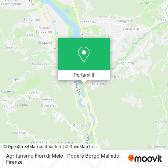 Mappa Agriturismo Fiori di Melo - Podere Borgo Malnido