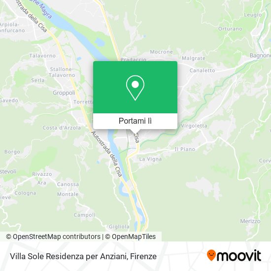 Mappa Villa Sole Residenza per Anziani