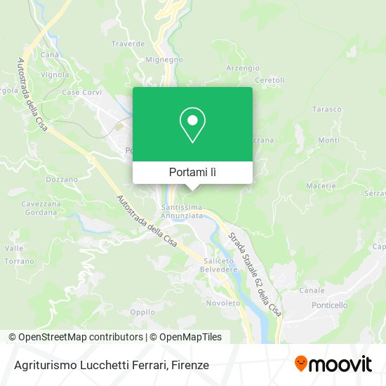 Mappa Agriturismo Lucchetti Ferrari