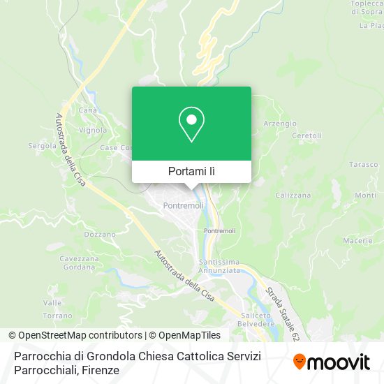Mappa Parrocchia di Grondola Chiesa Cattolica Servizi Parrocchiali