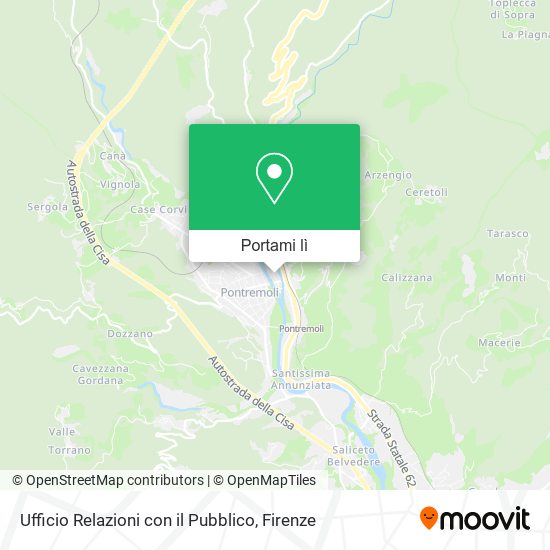 Mappa Ufficio Relazioni con il Pubblico