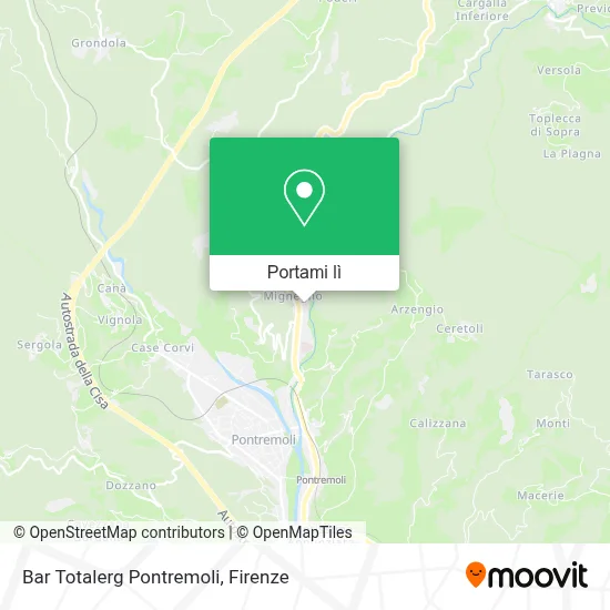 Mappa Bar Totalerg Pontremoli