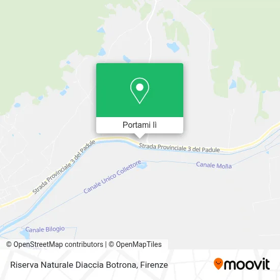 Mappa Riserva Naturale Diaccia Botrona