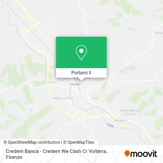 Mappa Credem Banca - Credem We Cash Cr Volterra