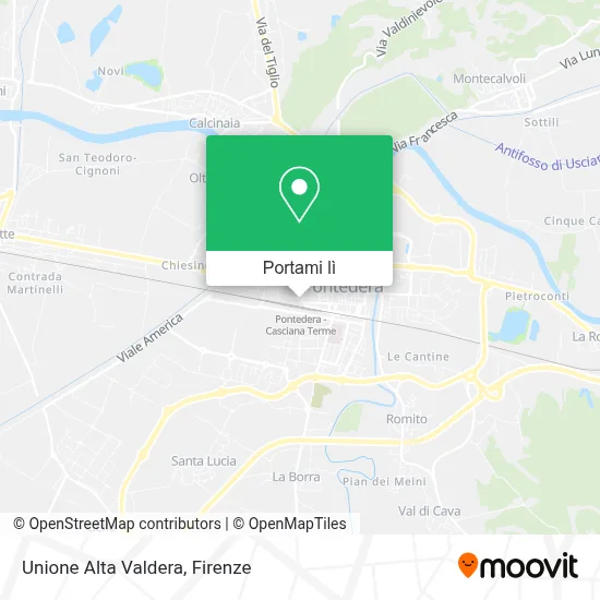 Mappa Unione Alta Valdera