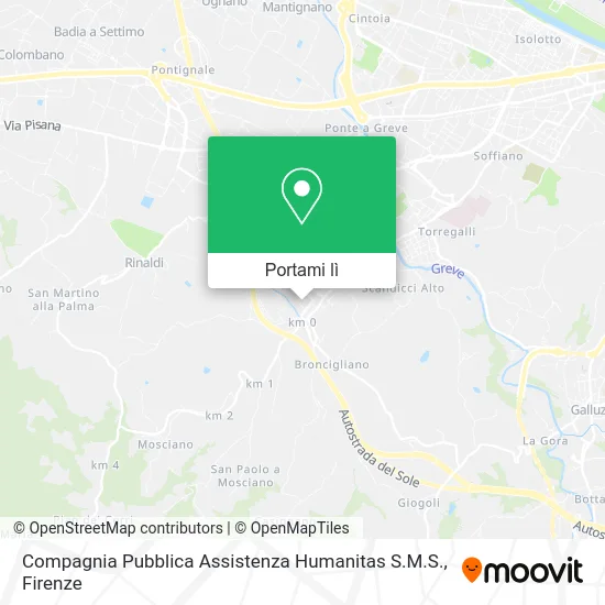 Mappa Compagnia Pubblica Assistenza Humanitas S.M.S.