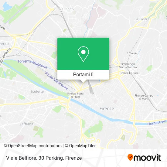 Mappa Viale Belfiore, 30 Parking