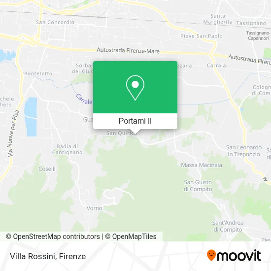 Mappa Villa Rossini