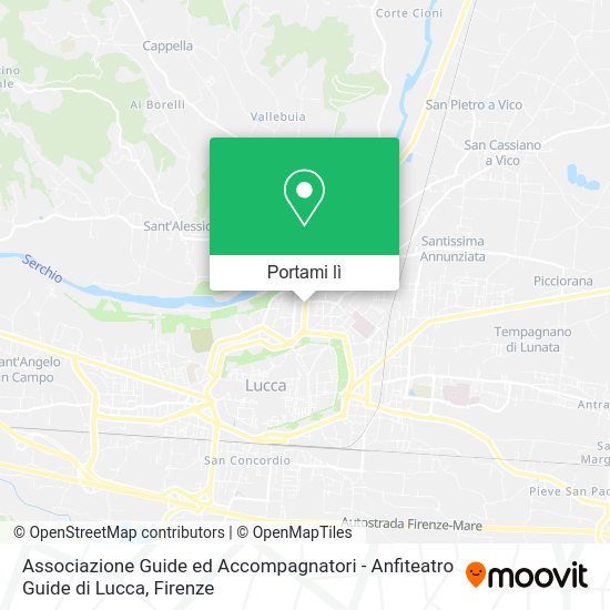 Mappa Associazione Guide ed Accompagnatori - Anfiteatro Guide di Lucca