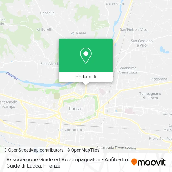 Mappa Associazione Guide ed Accompagnatori - Anfiteatro Guide di Lucca