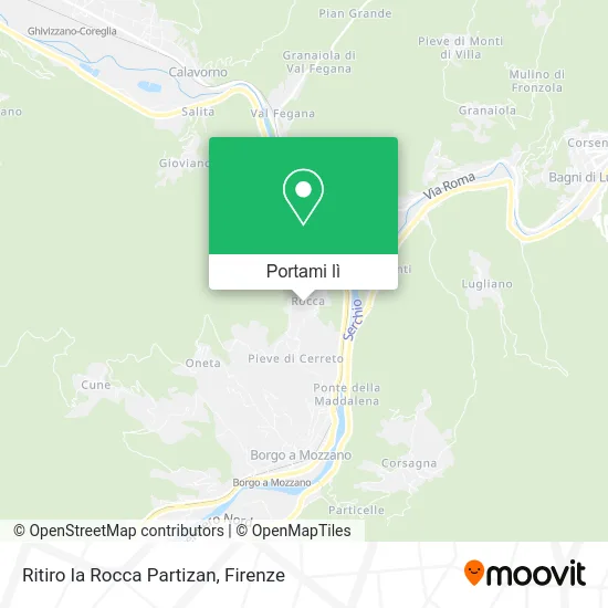 Mappa Ritiro la Rocca Partizan