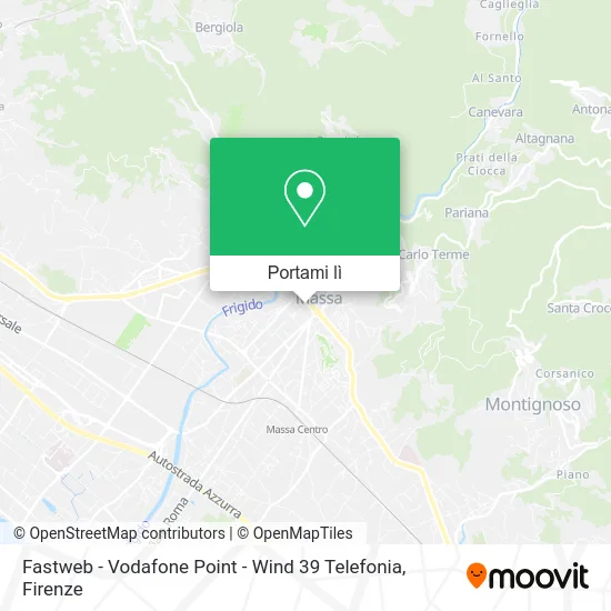 Mappa Fastweb - Vodafone Point - Wind 39 Telefonia