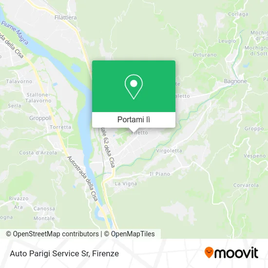 Mappa Auto Parigi Service Sr