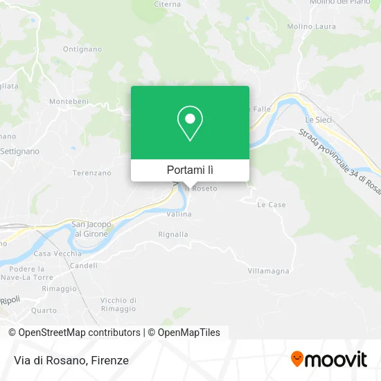 Mappa Via di Rosano