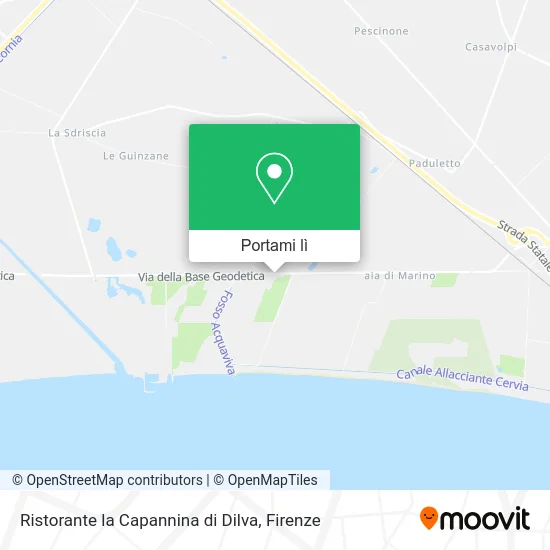 Mappa Ristorante la Capannina di Dilva