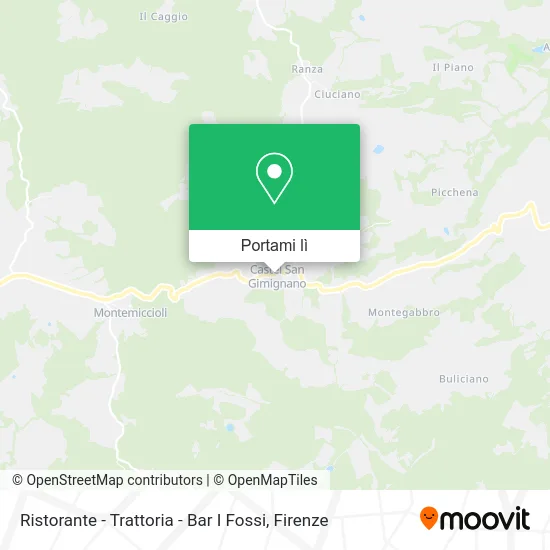 Mappa Ristorante - Trattoria - Bar I Fossi