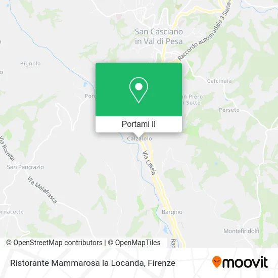 Mappa Ristorante Mammarosa la Locanda