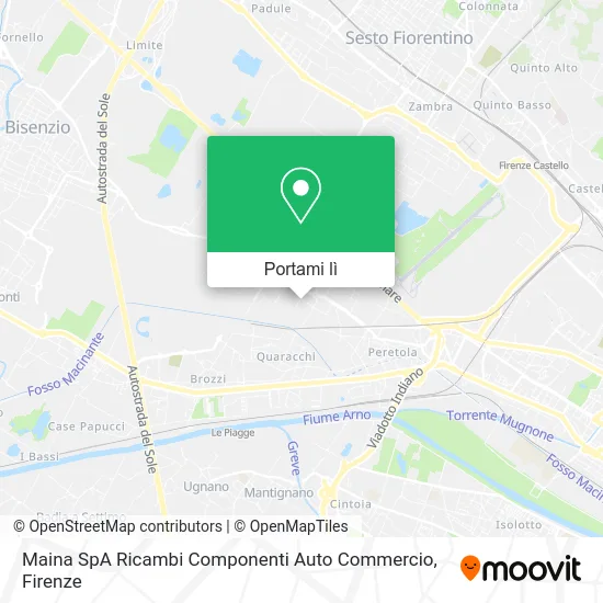 Mappa Maina SpA Ricambi Componenti Auto Commercio