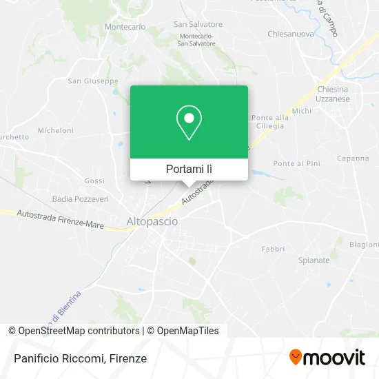 Mappa Panificio Riccomi
