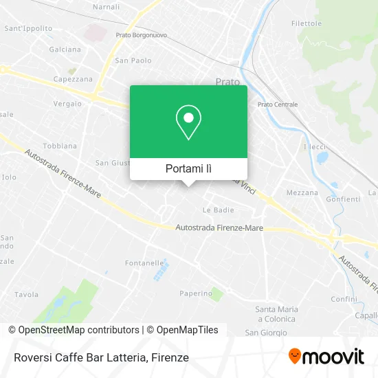 Mappa Roversi Caffe Bar Latteria
