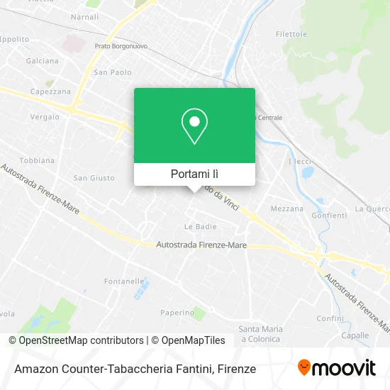 Mappa Amazon Counter-Tabaccheria Fantini