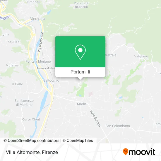Mappa Villa Altomonte