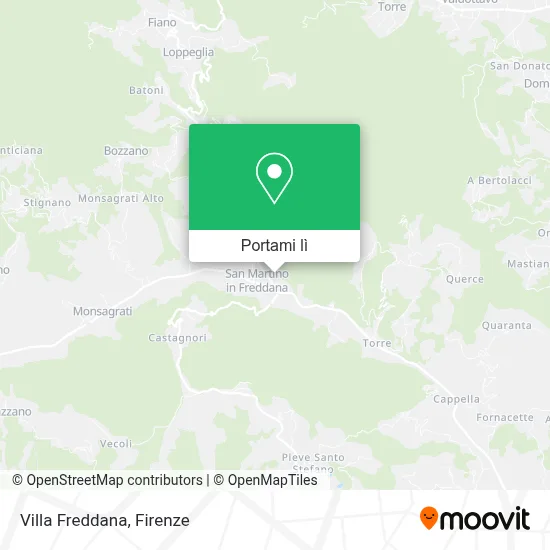 Mappa Villa Freddana