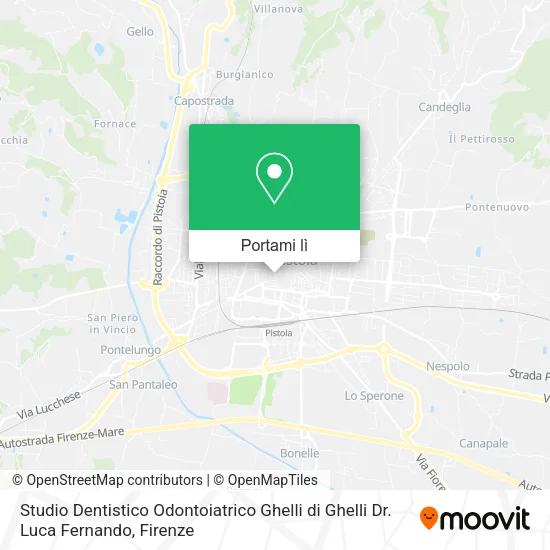 Mappa Studio Dentistico Odontoiatrico Ghelli di Ghelli Dr. Luca Fernando