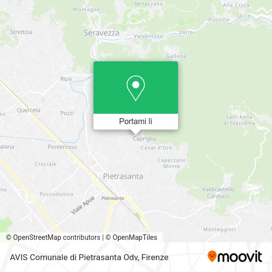 Mappa AVIS Comunale di Pietrasanta Odv