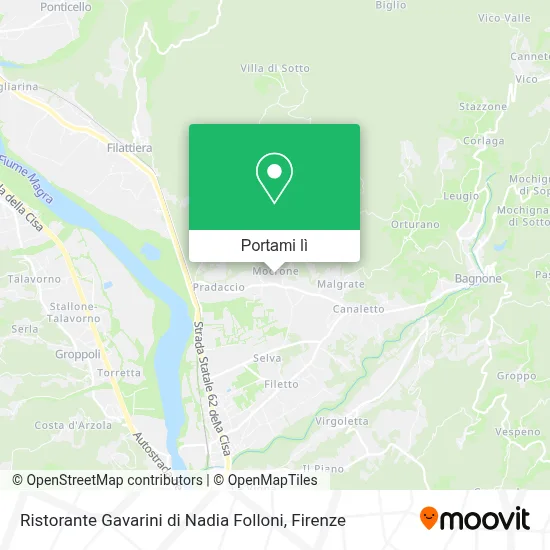 Mappa Ristorante Gavarini di Nadia Folloni