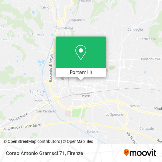 Mappa Corso Antonio Gramsci 71