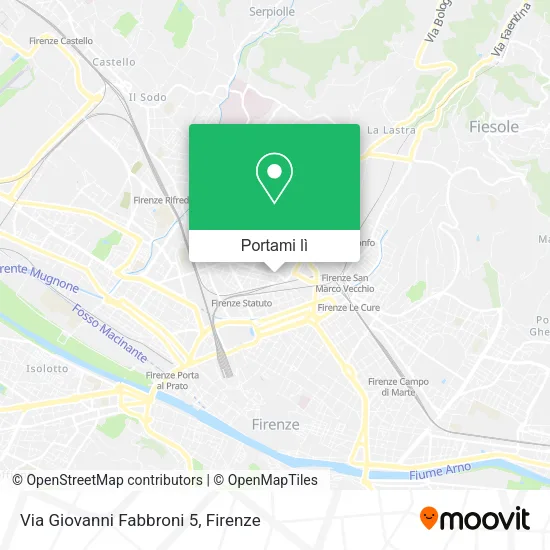 Mappa Via Giovanni Fabbroni 5