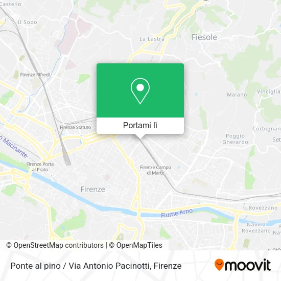 Mappa Ponte al pino / Via Antonio Pacinotti