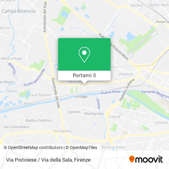 Mappa Via Pistoiese / Via della Sala