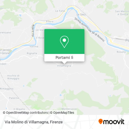 Mappa Via Molino di Villamagna