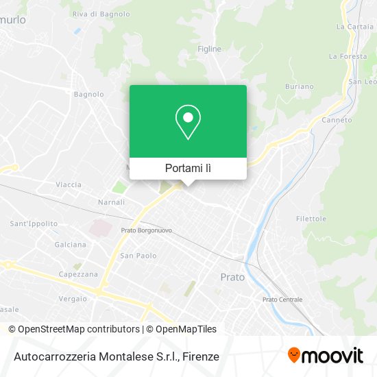 Mappa Autocarrozzeria Montalese S.r.l.