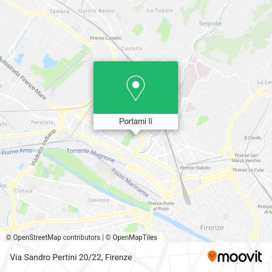Mappa Via Sandro Pertini 20/22