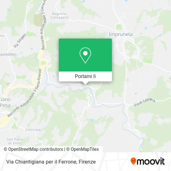 Mappa Via Chiantigiana per il Ferrone