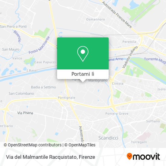Mappa Via del Malmantile Racquistato