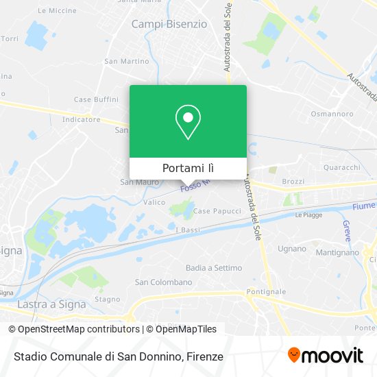 Mappa Stadio Comunale di San Donnino