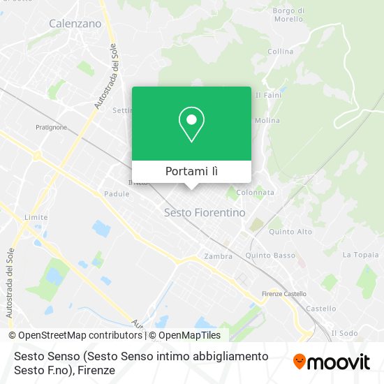 Mappa Sesto Senso (Sesto Senso intimo abbigliamento Sesto F.no)