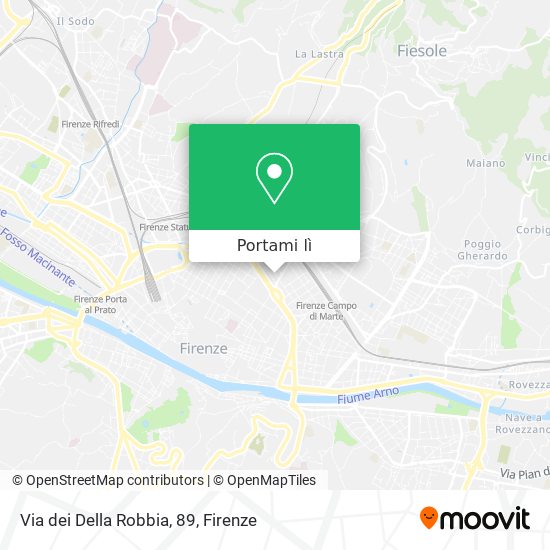 Mappa Via dei Della Robbia, 89