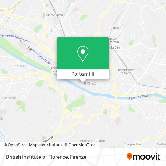 Mappa British Institute of Florence