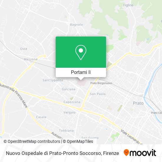 Mappa Nuovo Ospedale di Prato-Pronto Soccorso