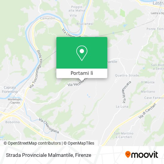 Mappa Strada Provinciale Malmantile
