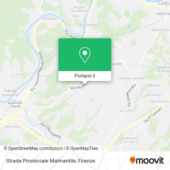 Mappa Strada Provinciale Malmantile