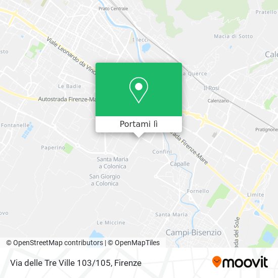 Mappa Via delle Tre Ville 103/105