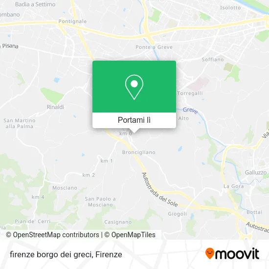 Mappa firenze borgo dei greci
