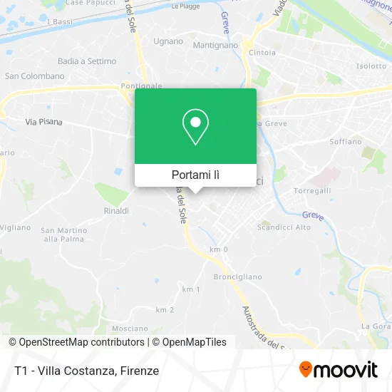 Mappa T1 - Villa Costanza